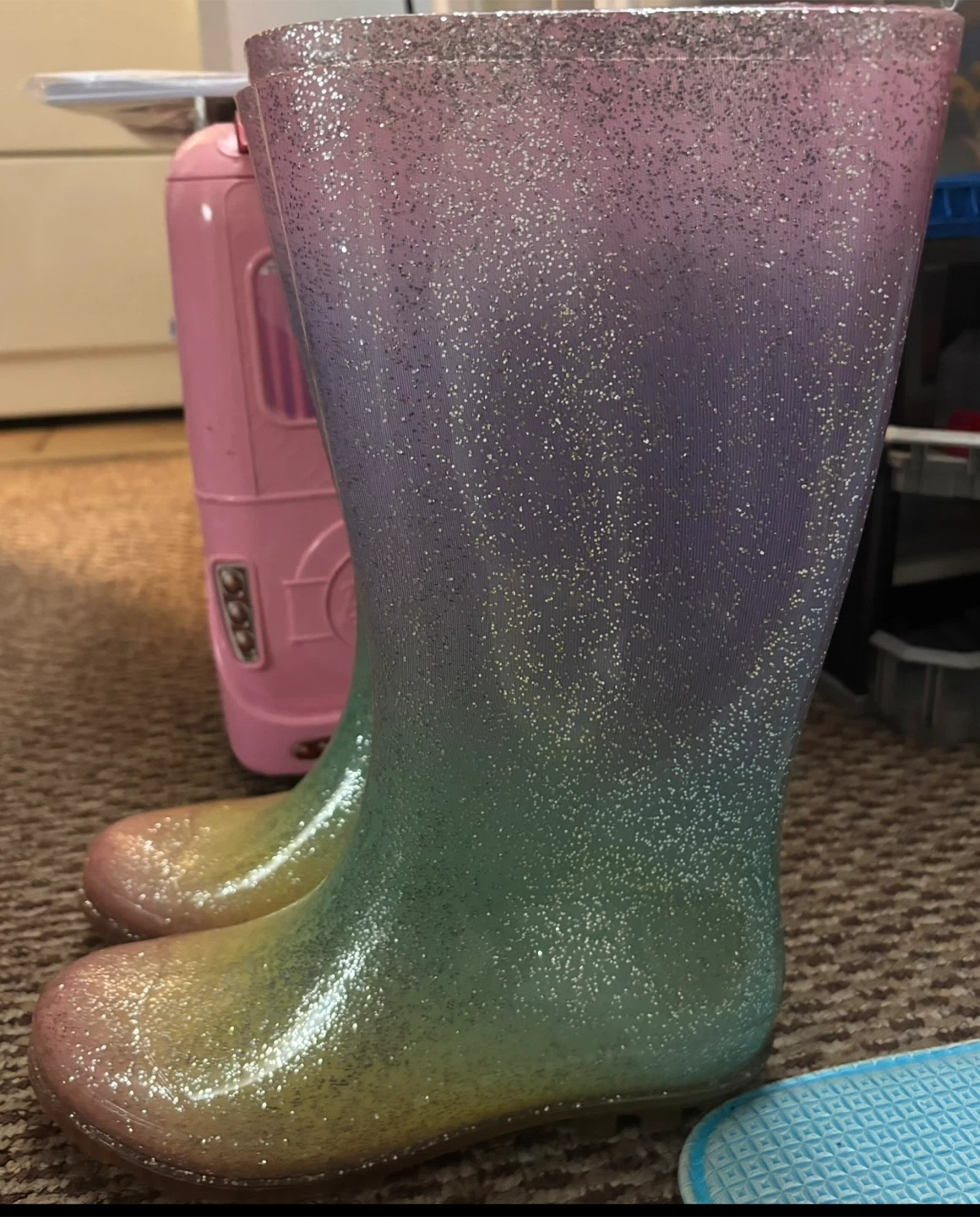 Kids Glitter Rain Boot ~ Size 3 - photo 2