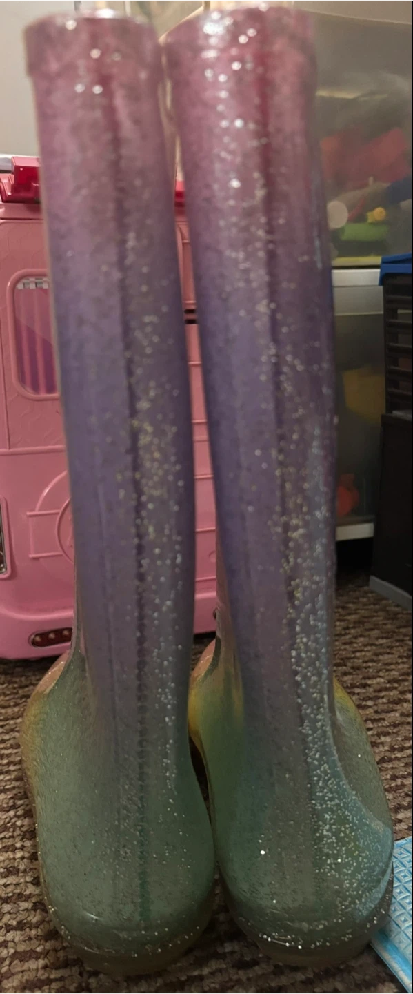 Kids Glitter Rain Boot ~ Size 3 - photo 3