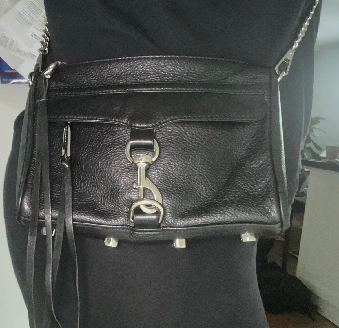 Rebecca Minkoff Black Leather Crossbody Bag