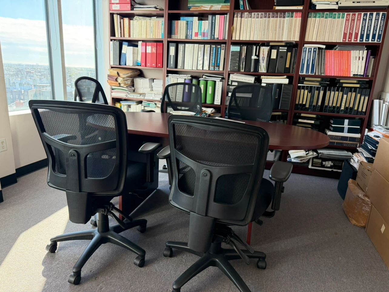 Office Conference Table and Four Mesh Chairs - photo 2