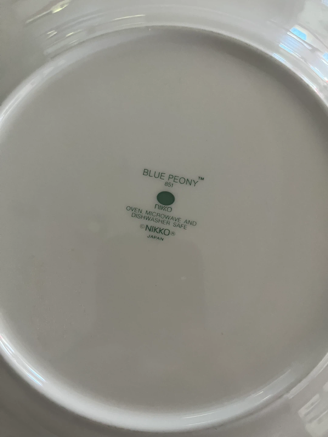 3 Nikko Blue Peony Plates - photo 3