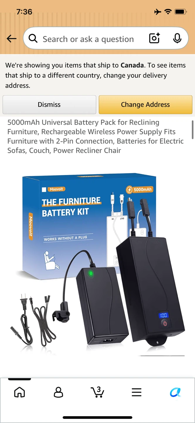 5000mAh Battery Pack for Reclining Furniture