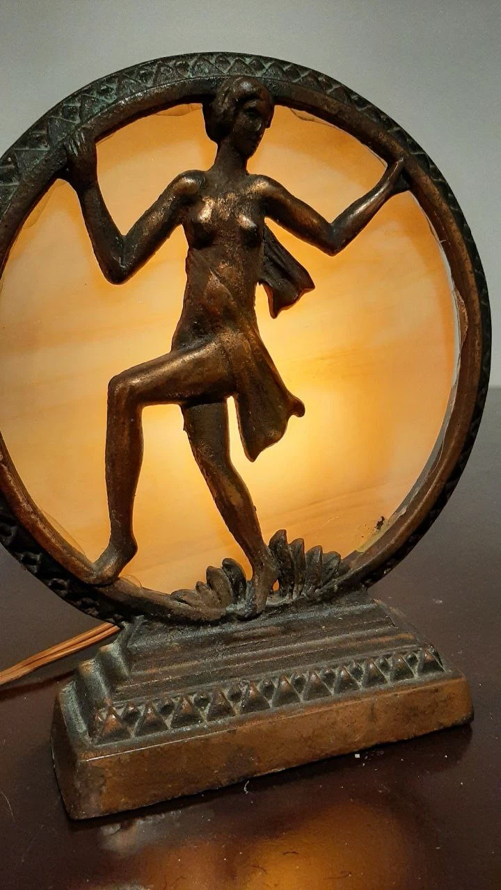 Art Deco Style Dancing Lady Lamp - photo 5