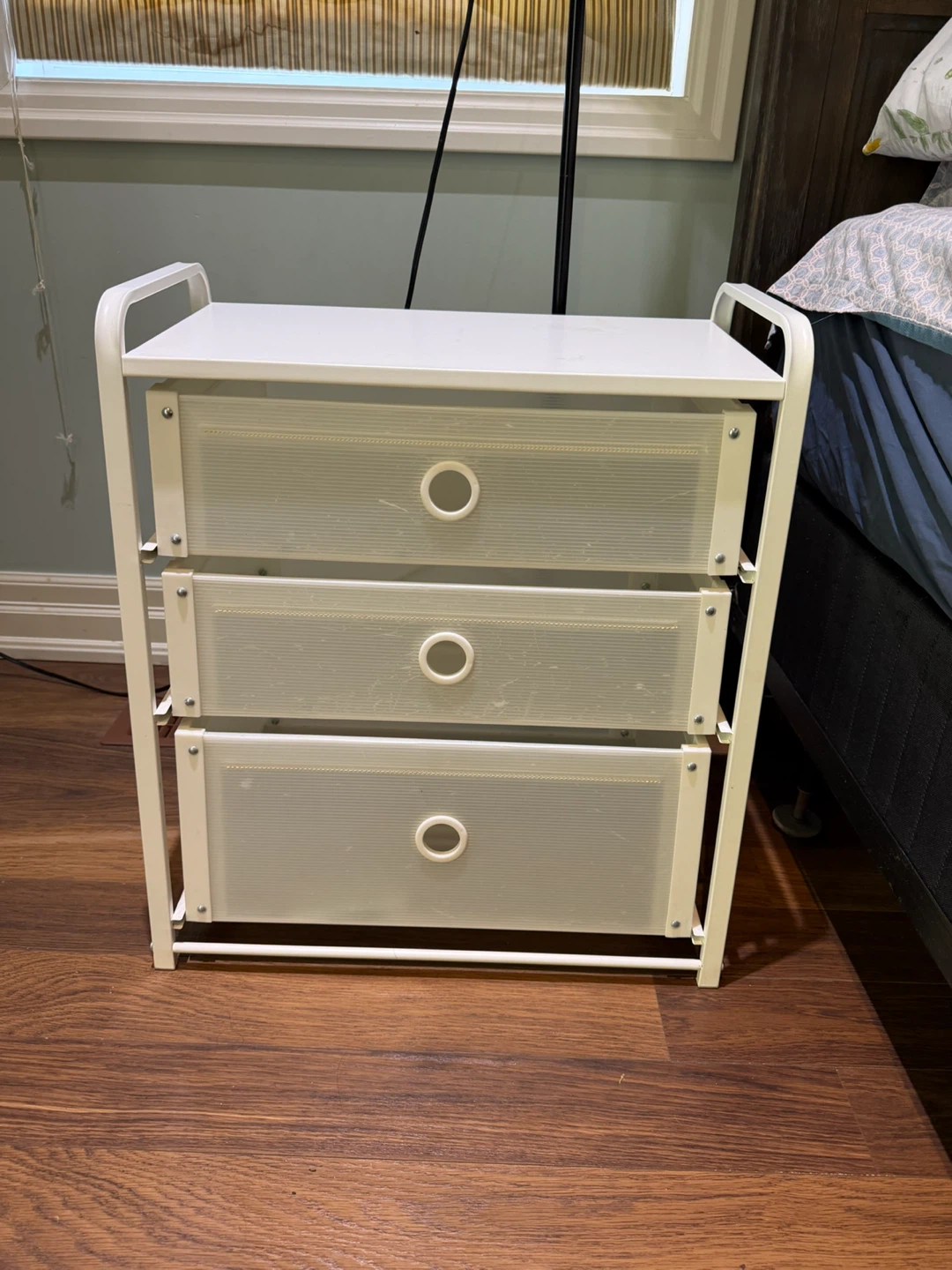 White 3-Drawer Storage Cart