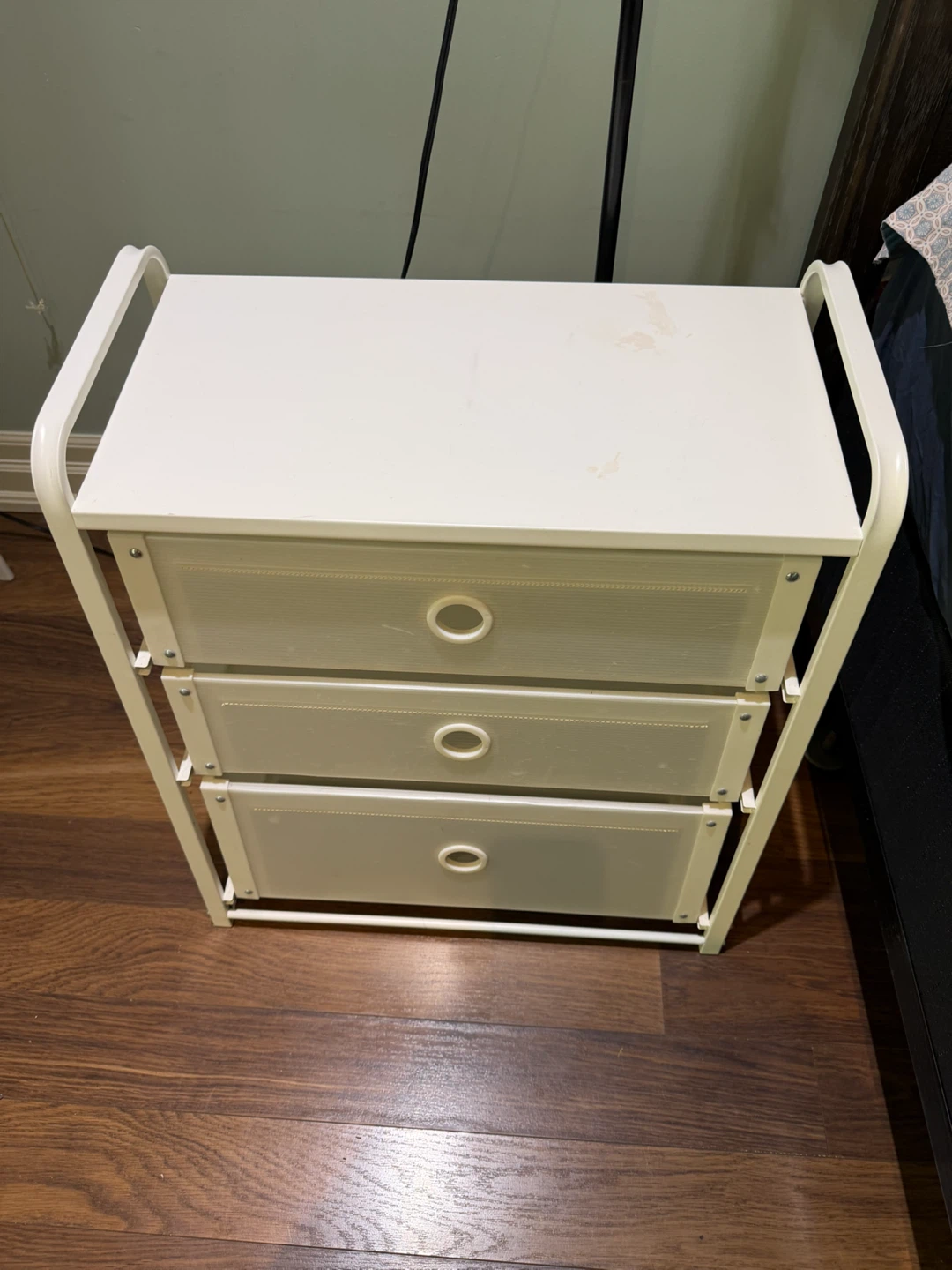 White 3-Drawer Storage Cart - photo 2