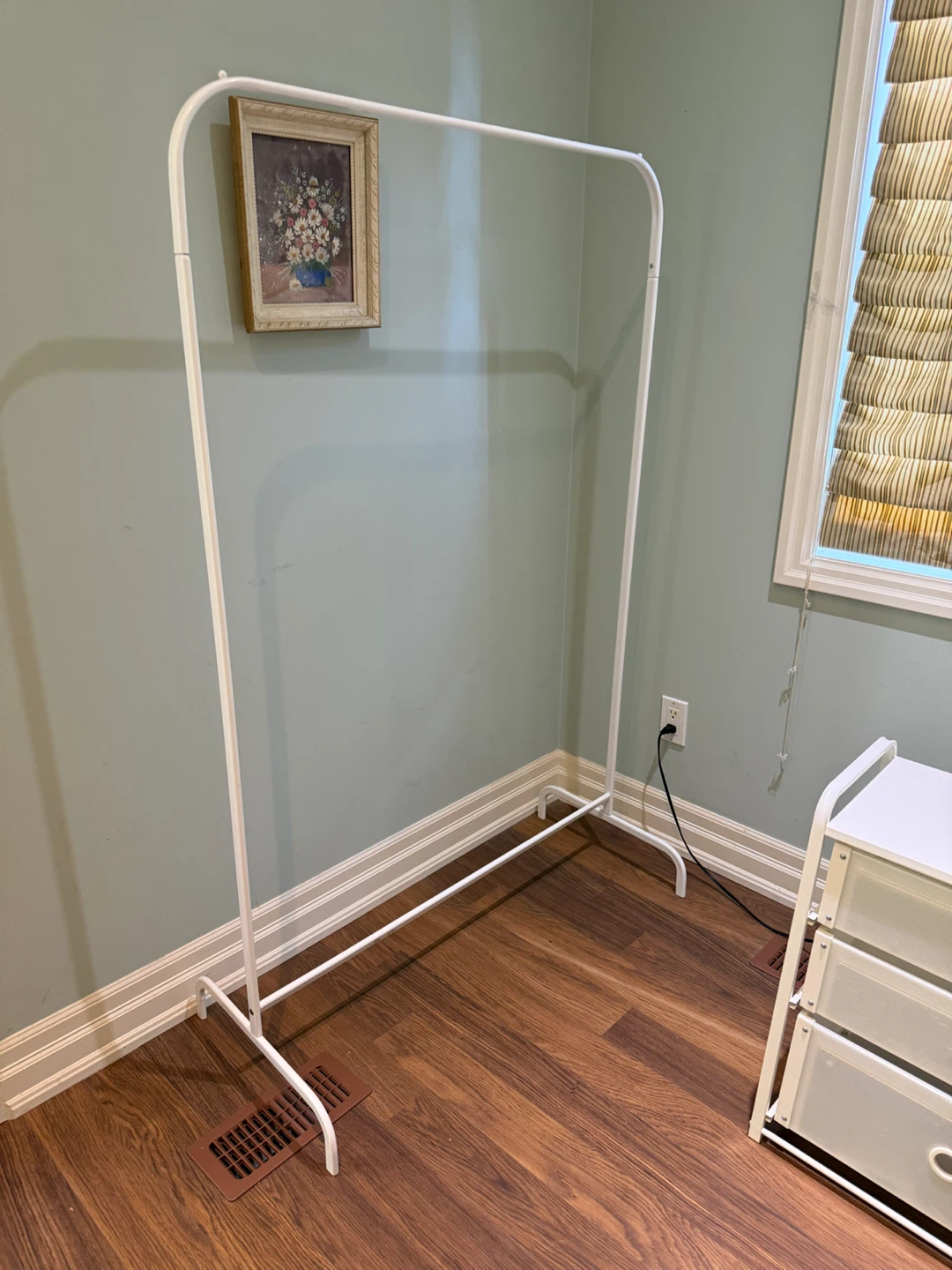 White Metal Garment Rack