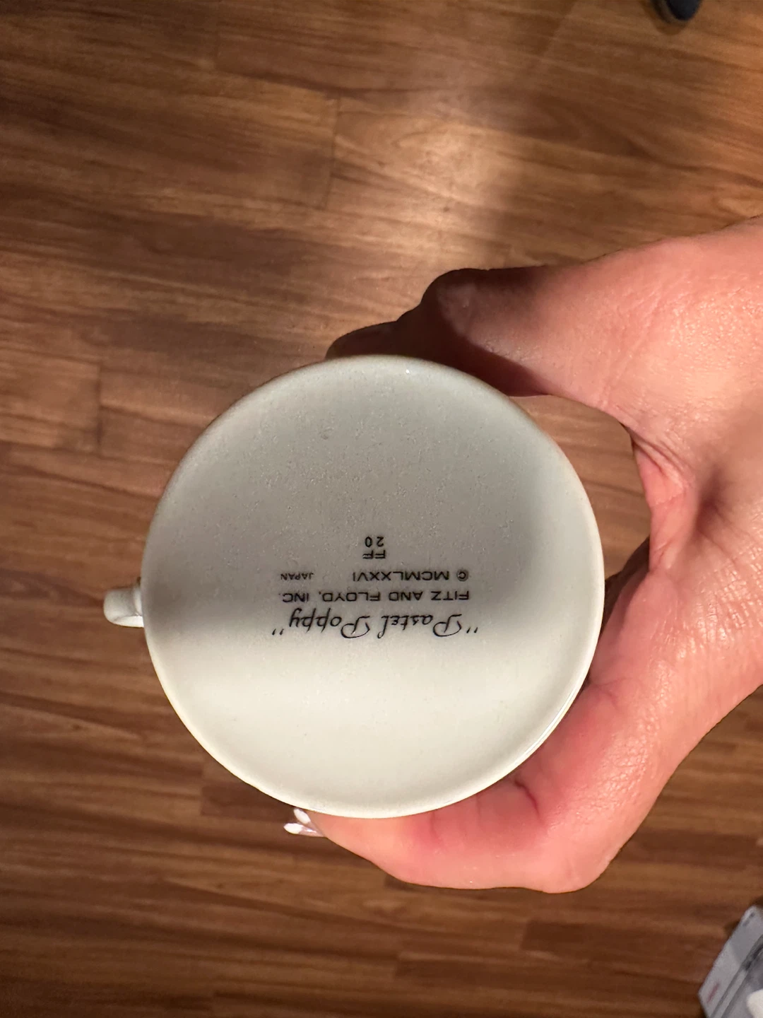 Fitz and Floyd Pastel Poppy Cup and Saucer Set - photo 2