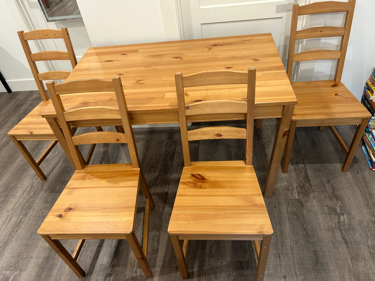 IKEA dining table with chairs