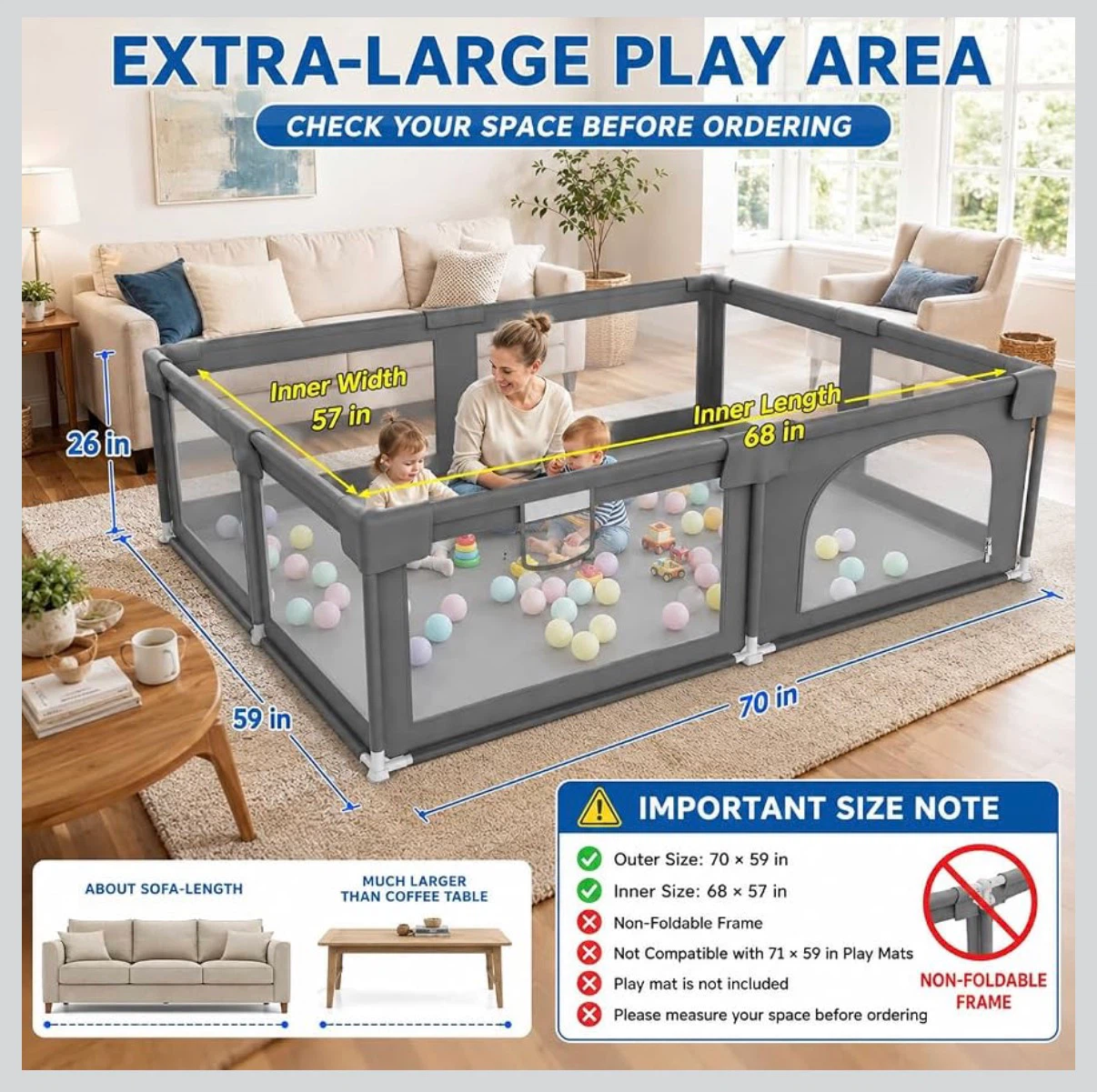 Extra-Large Baby Playpen - photo 2