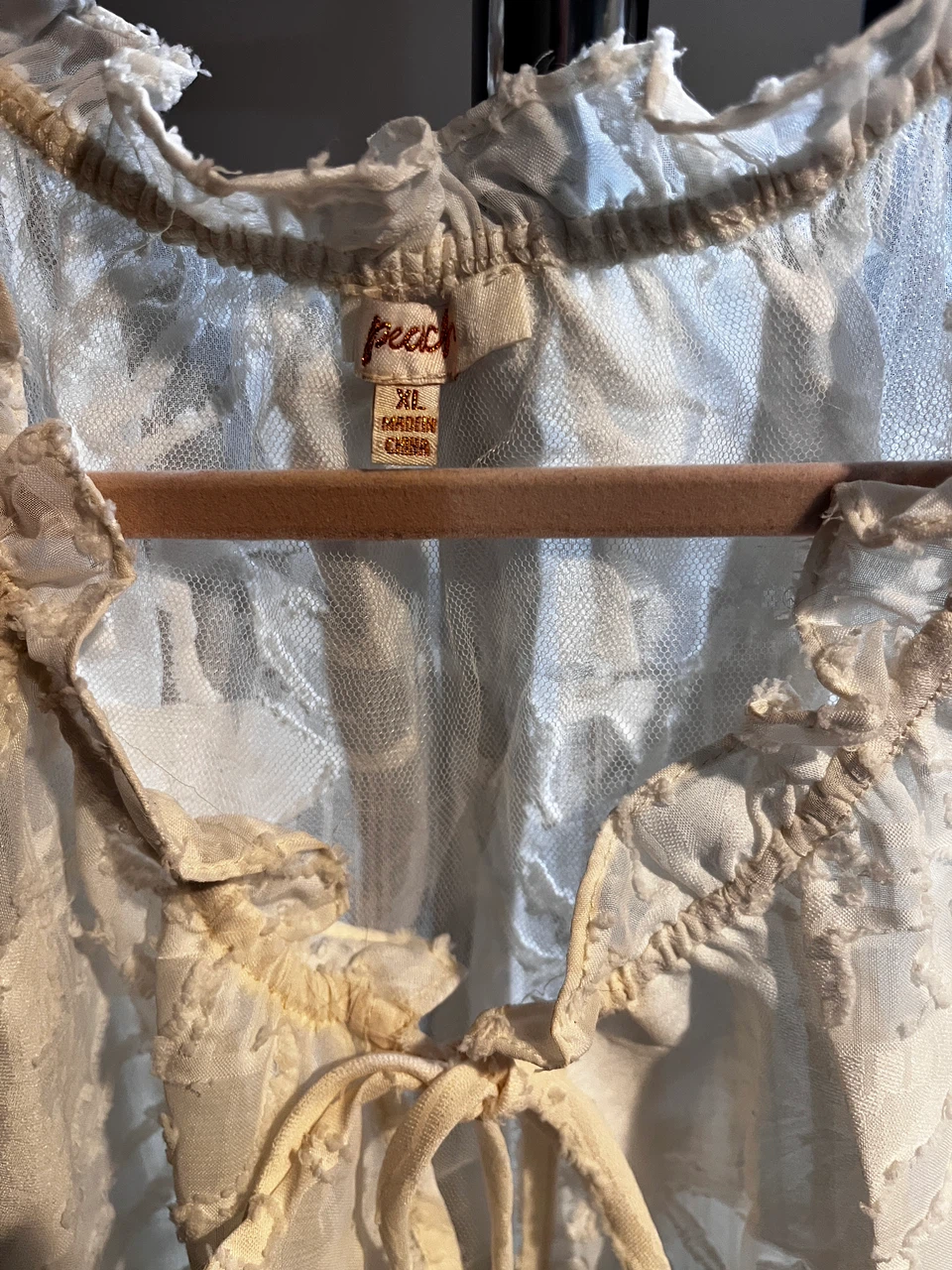 Cream textured blouse size XL - photo 2