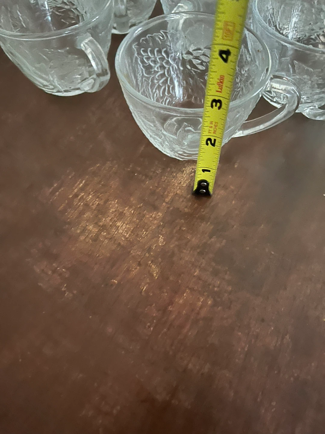 Set of 11 Vintage Clear Glass Cups - photo 3