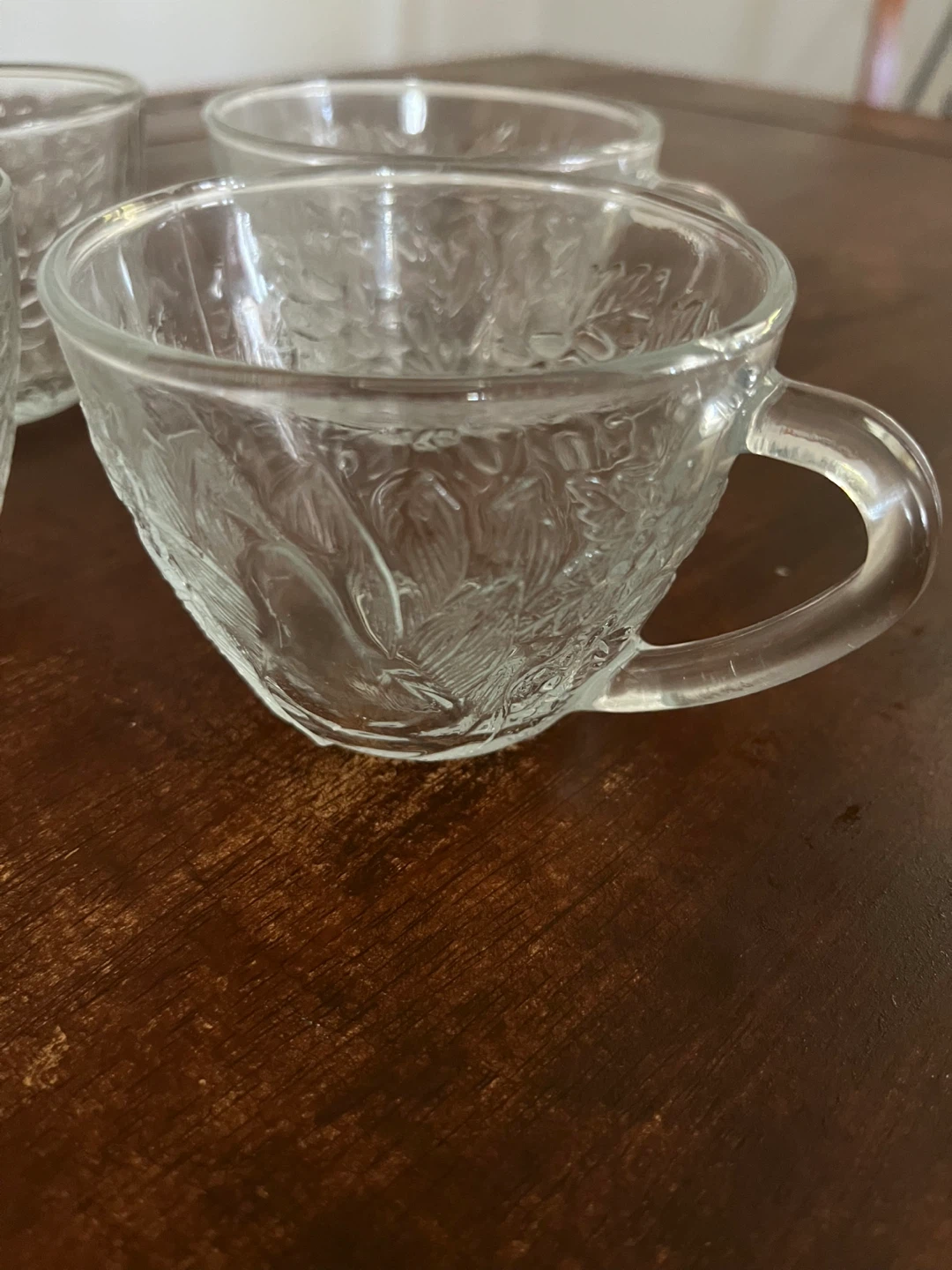 Set of 11 Vintage Clear Glass Cups - photo 4