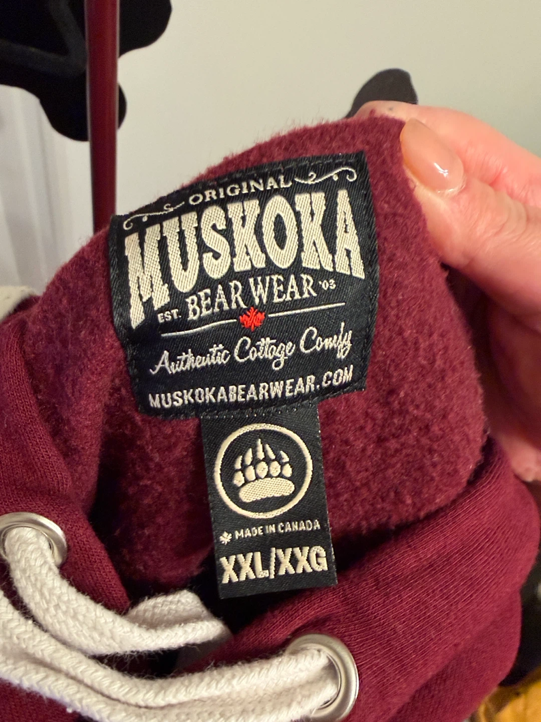 Muskoka Bear Wear Maroon Hoodie - photo 2