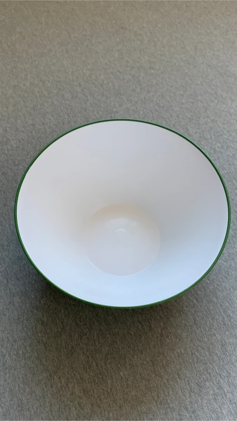 Large Olive Green and White Mixing/Serving Bowl