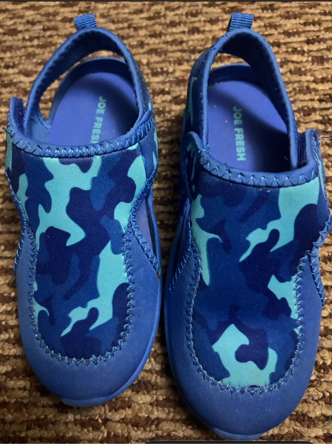 Joe Fresh Kids Blue Camo Water Sandal ~ Size 9/10