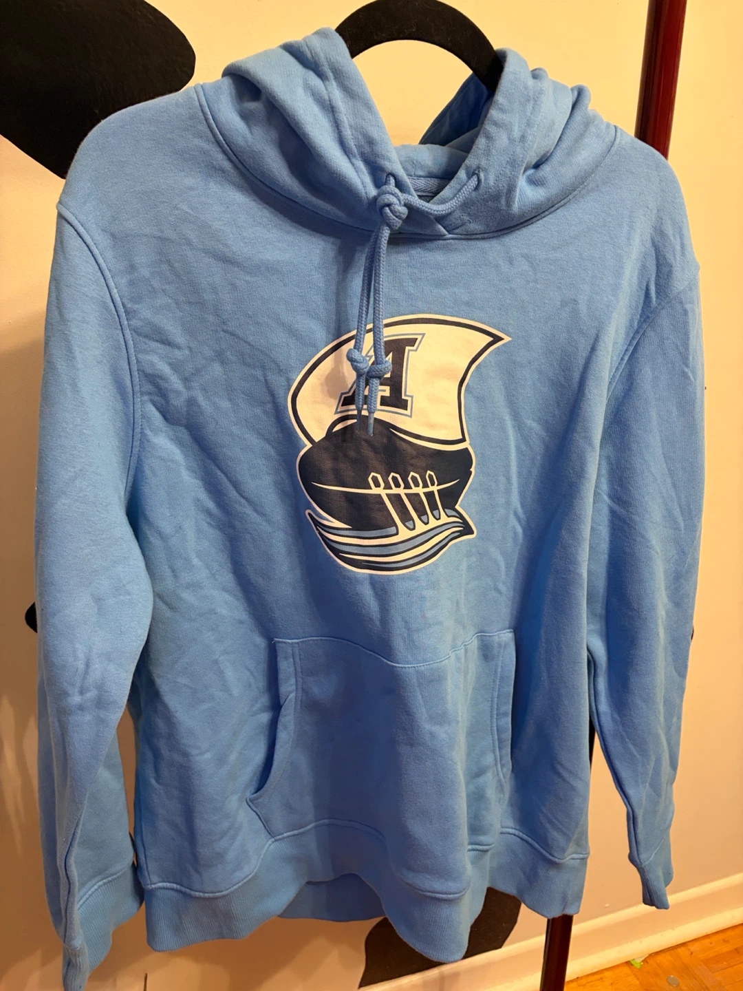 New Era light blue Argos hoodie