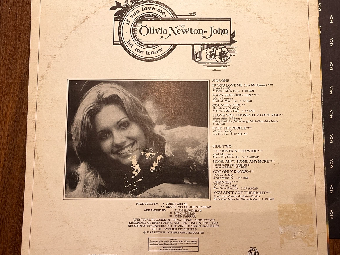 Olivia Newton-John - If You Love Me, Let Me Know Vinyl - photo 3