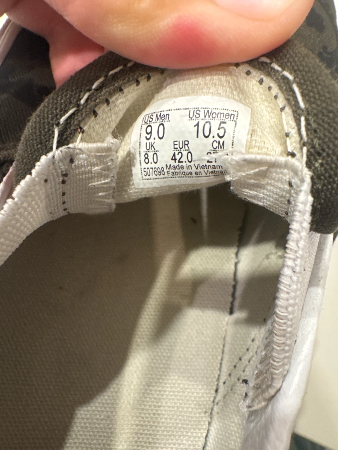Vans Slip-On Olive Skull Damask Shoes - photo 3