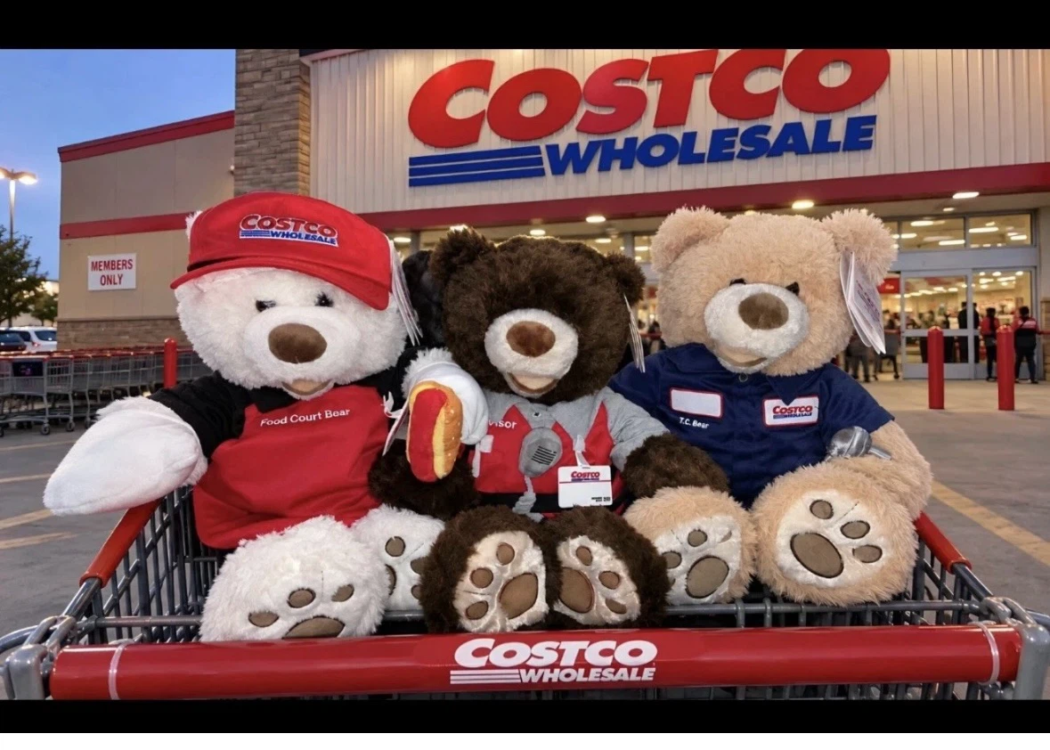 LIMITED EDITION ! COSTCO BEAR COSTCO TEDDY BEARS SET OF 3, NWT
