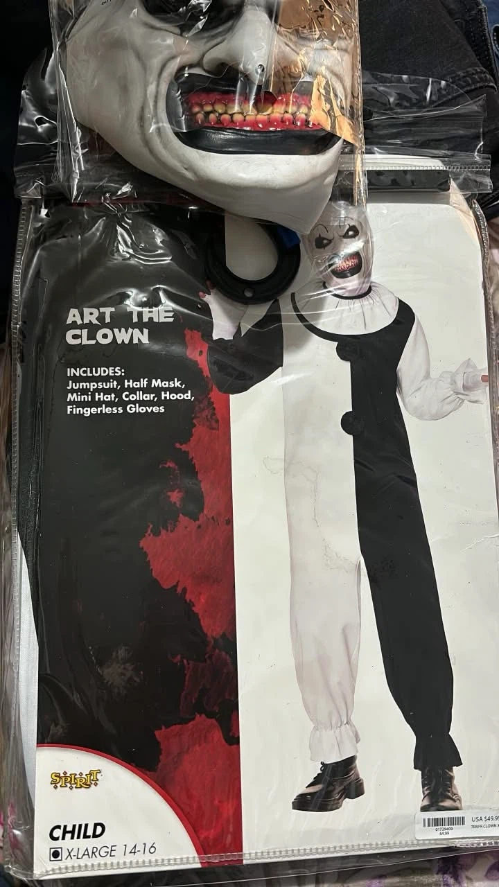 Art the Clown Costume Child X-Large