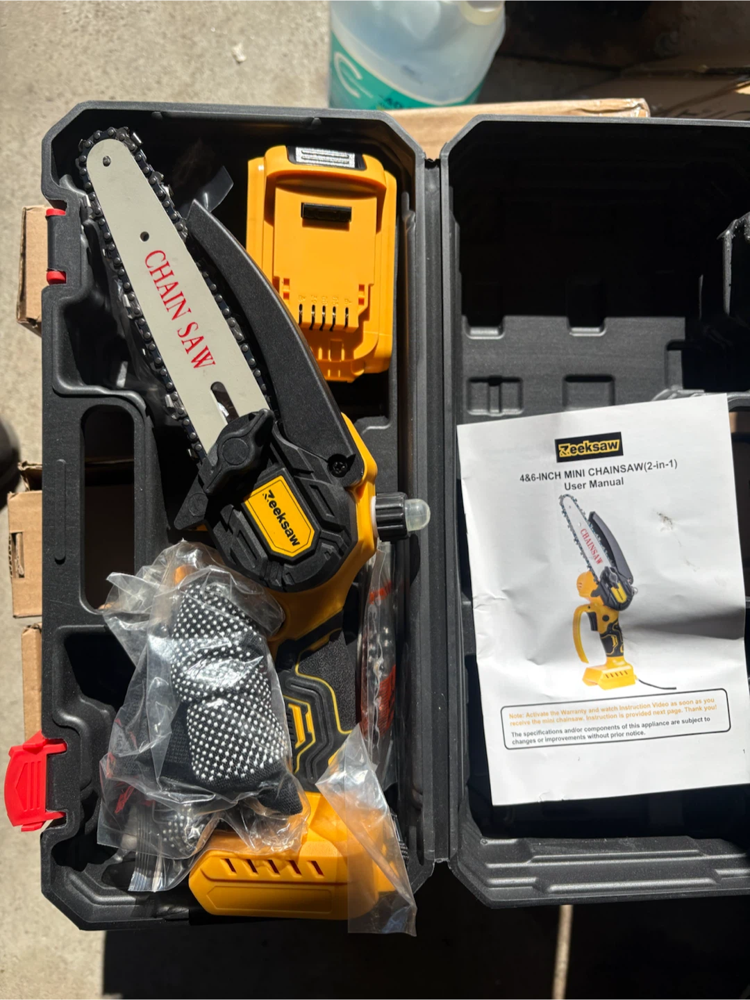 Zeeksaw 4 & 6-Inch Mini Chainsaw 2-in-1 Set