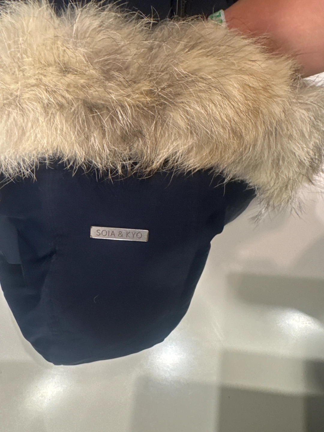 Soia & Kyo Down Parka – Navy – Real Fox Fur Hood - photo 2