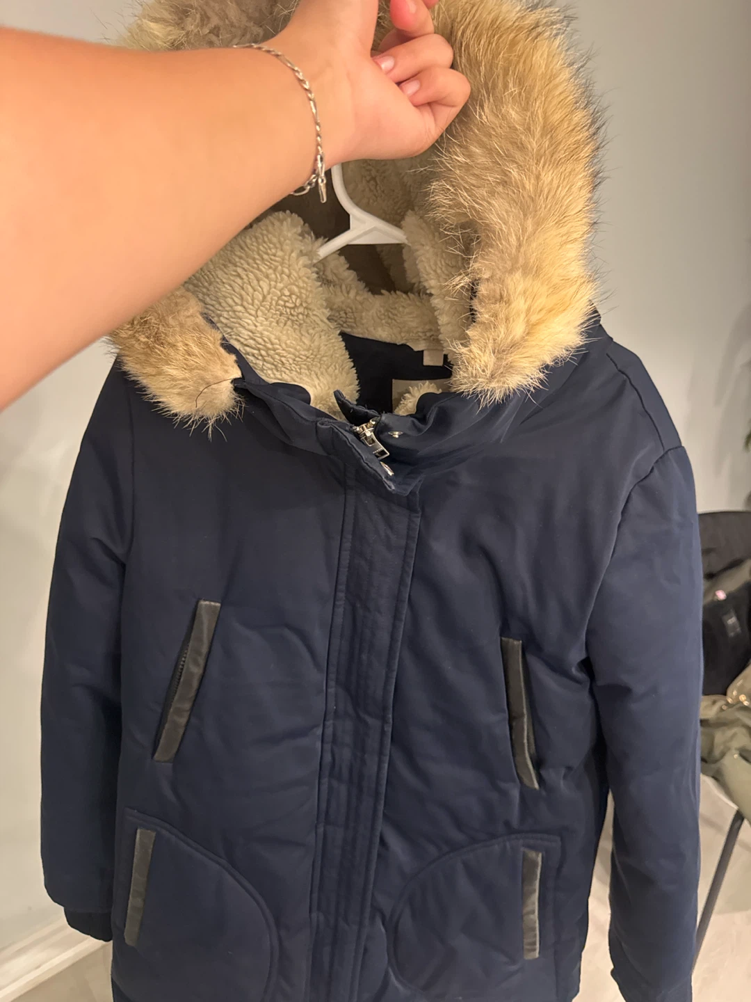 Soia & Kyo Down Parka – Navy – Real Fox Fur Hood - photo 5