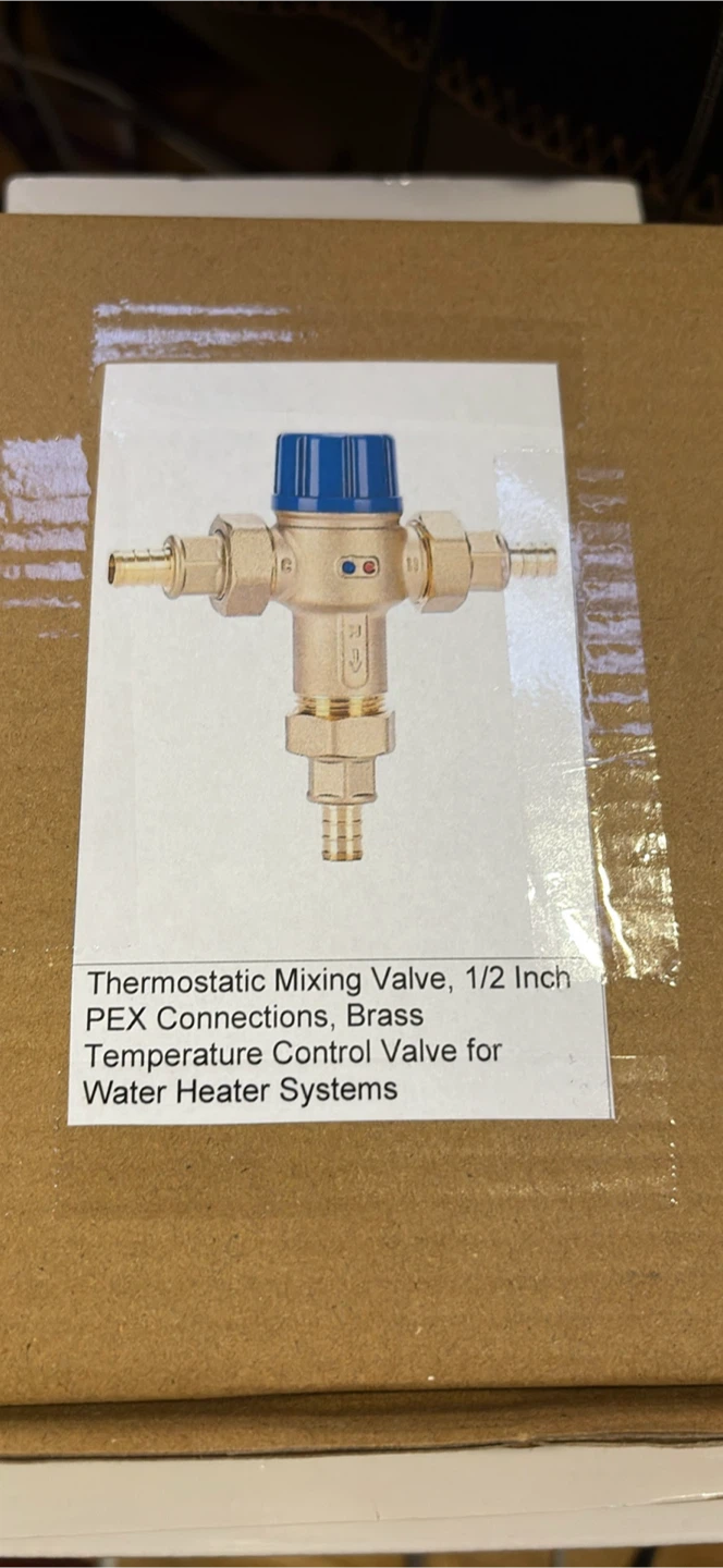 Thermostatic Mixing Valve 1/2 Inch PEX Brass