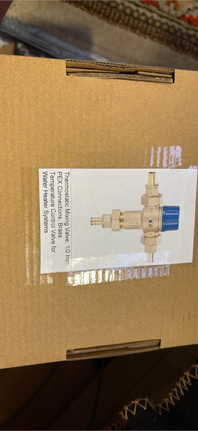 Thermostatic Mixing Valve 1/2 Inch PEX Brass - photo 2