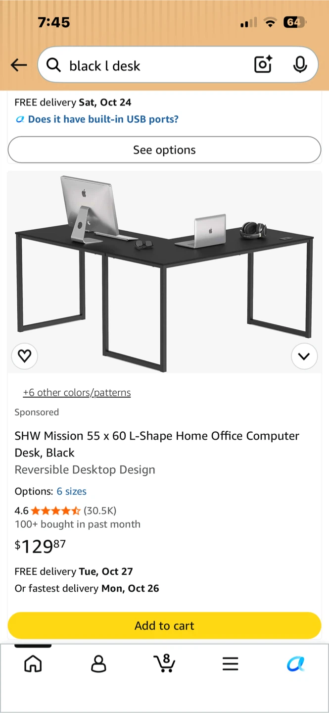 Unassemble …SHW Mission L-Shape Computer Desk, Black