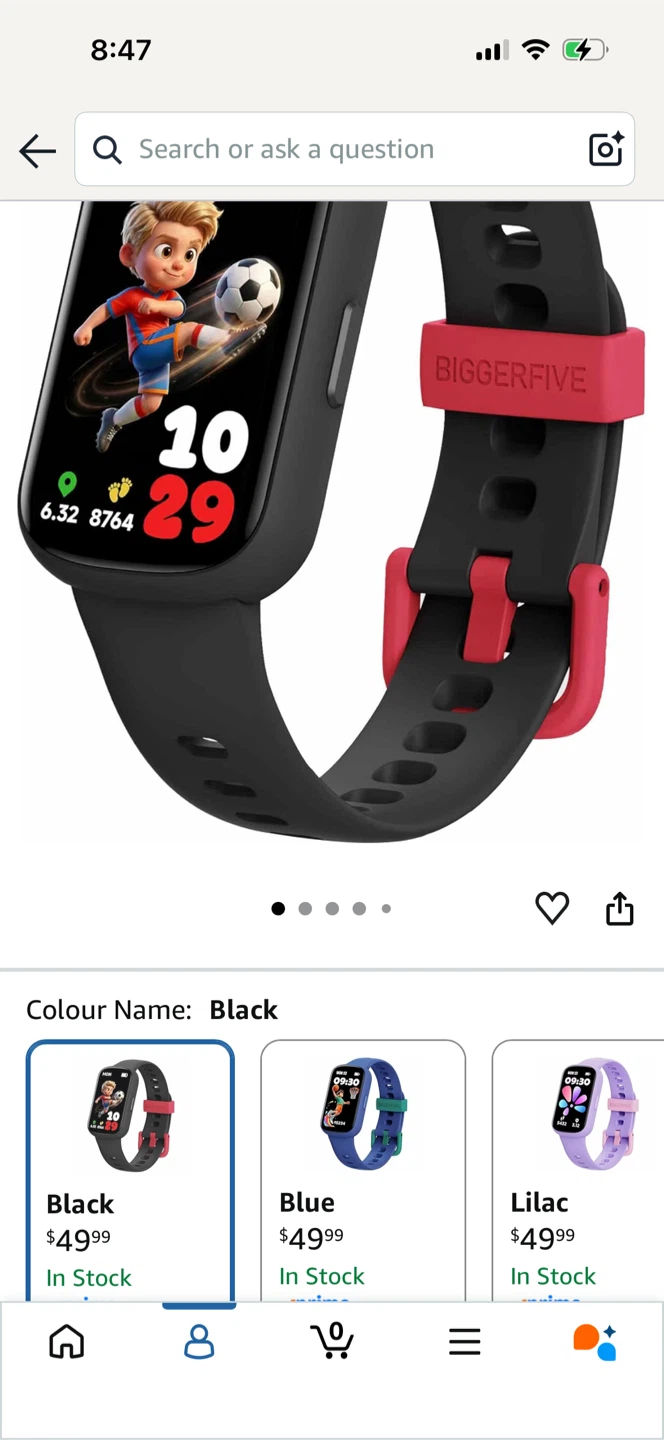 Biggerfive Vigor Plus Kids Fitness Watch - Black - photo 3