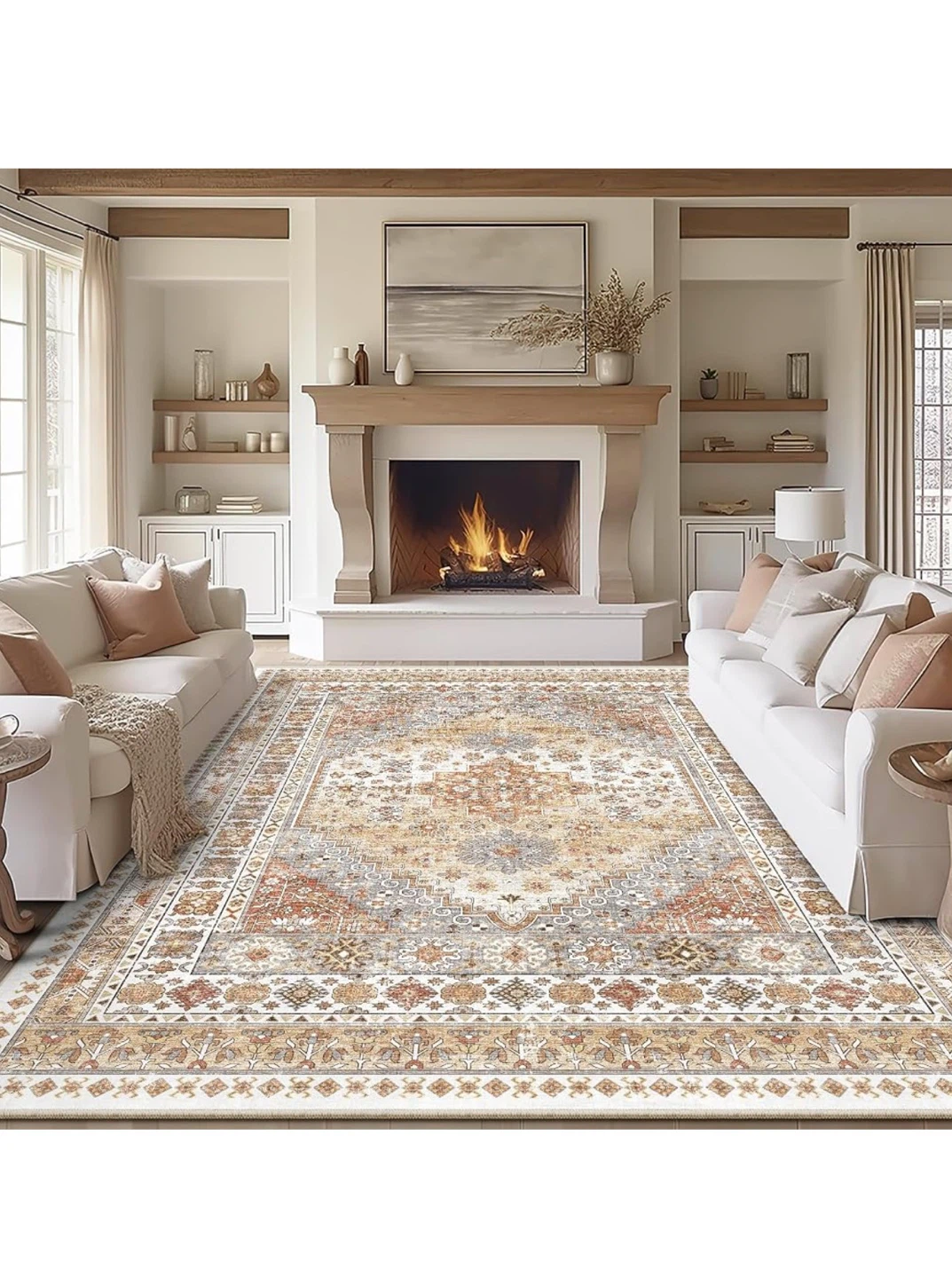 Machine Washable Area Rug 8' x 10'