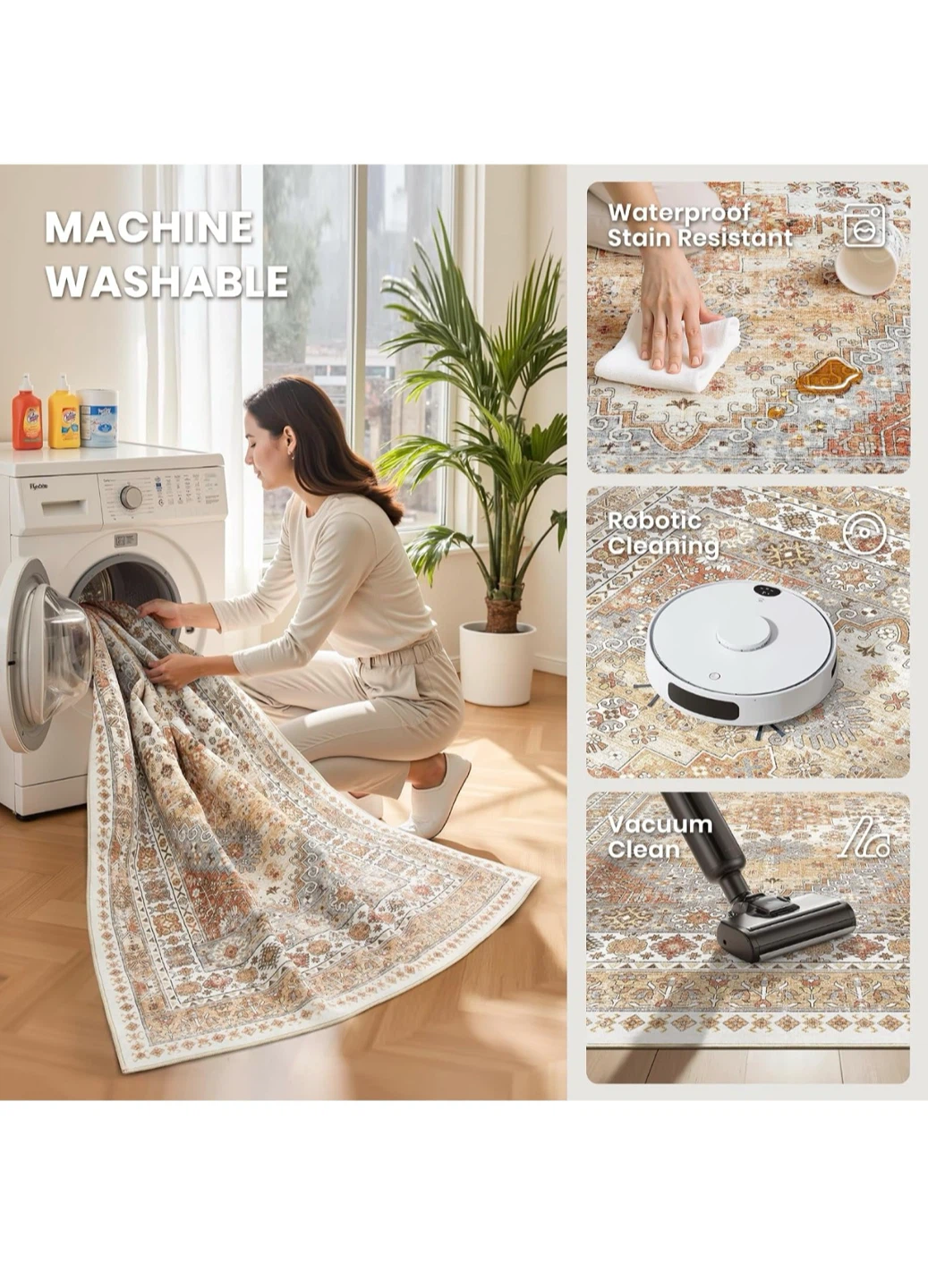 Machine Washable Area Rug 8' x 10' - photo 5