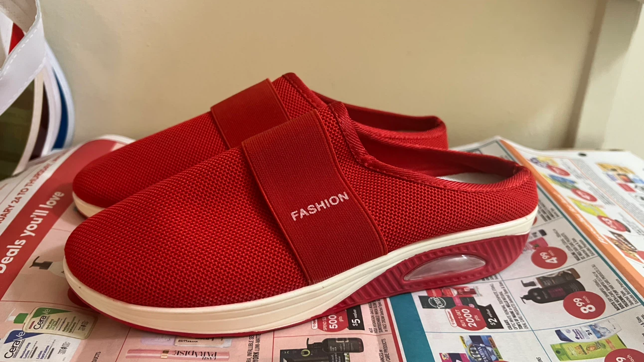 Red Slip-On Women’s Fashion Sneakers