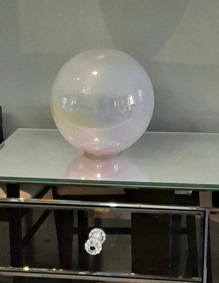 Iridescent Glass Globe Lamp Shade