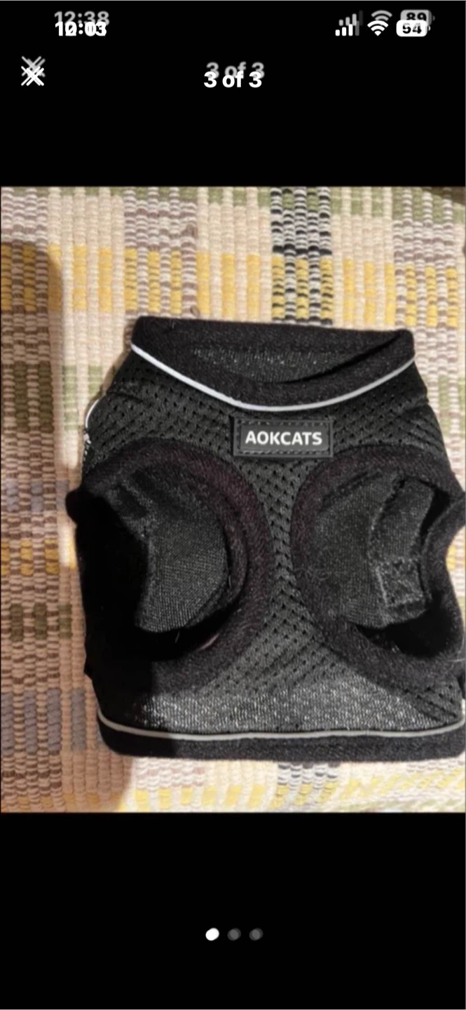 AOKCATS small black pet harness