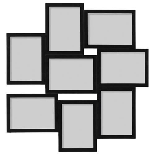 IKEA VÄXBO Collage frame for 8 photos, black, 13x18 cm (5x7")