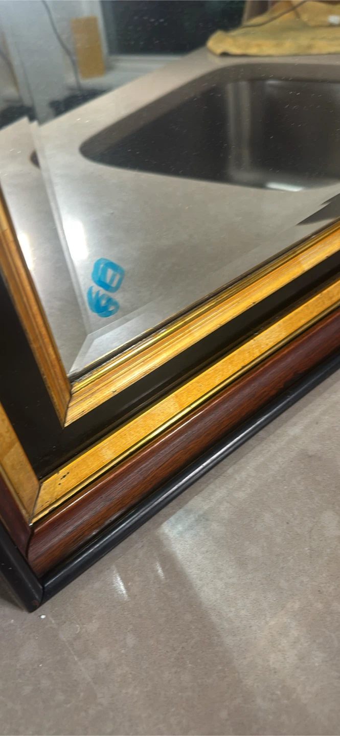 Vintage Wooden Wall Mirror 17” - 15” - photo 2