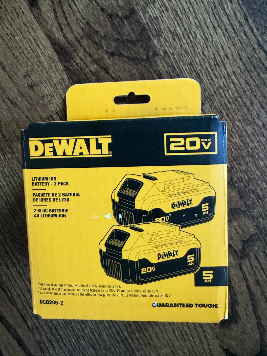 DeWalt 20V Max 5Ah Lithium Ion Battery 2-Pack