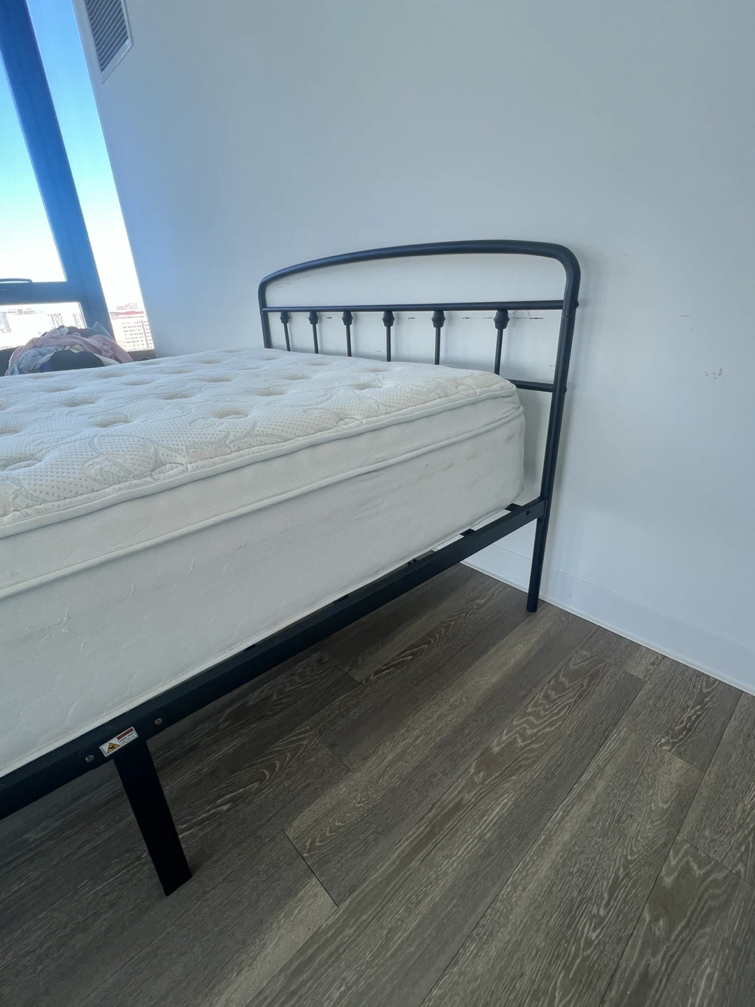 Black Metal Full Size Bed Frame - photo 2