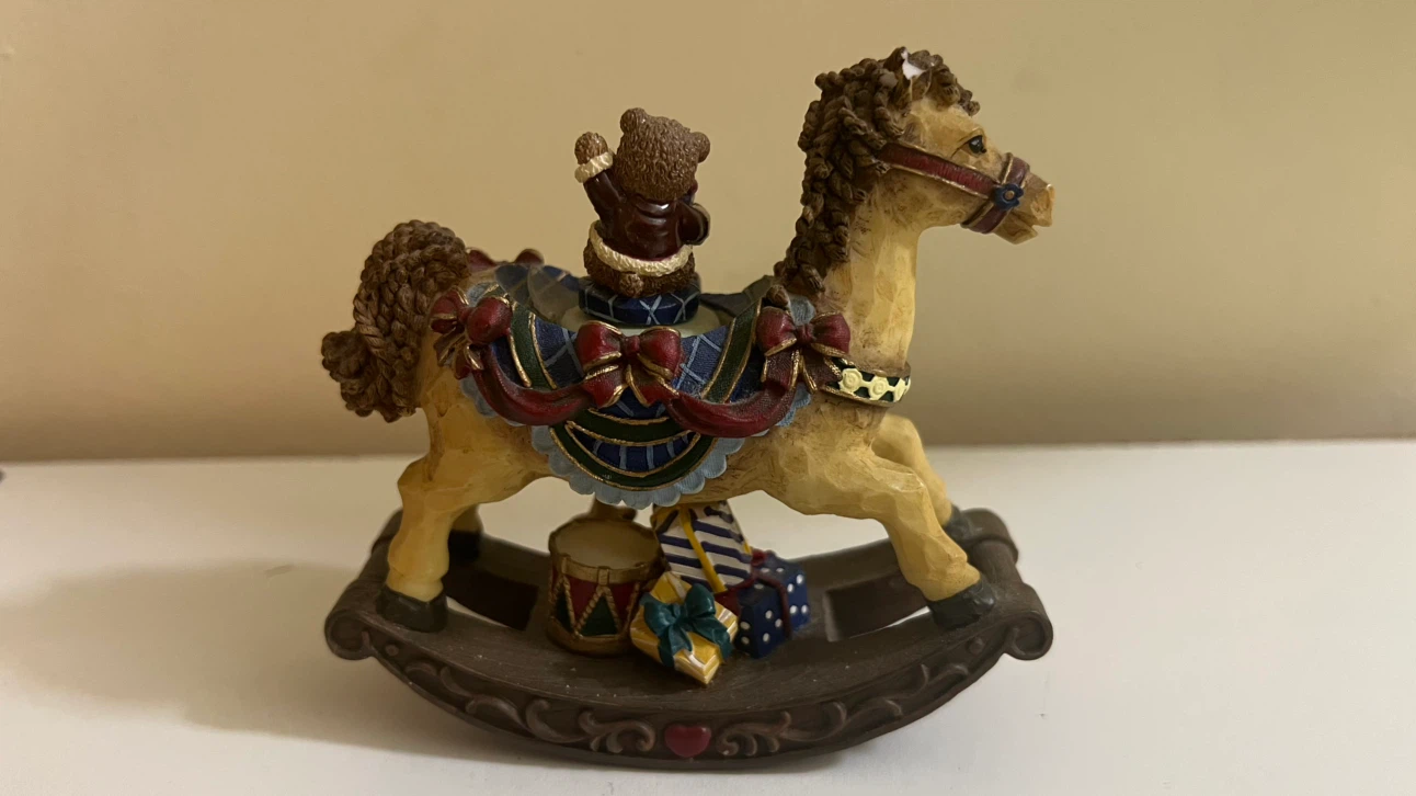Decorative Rocking Horse with Teddy Bear - photo 2