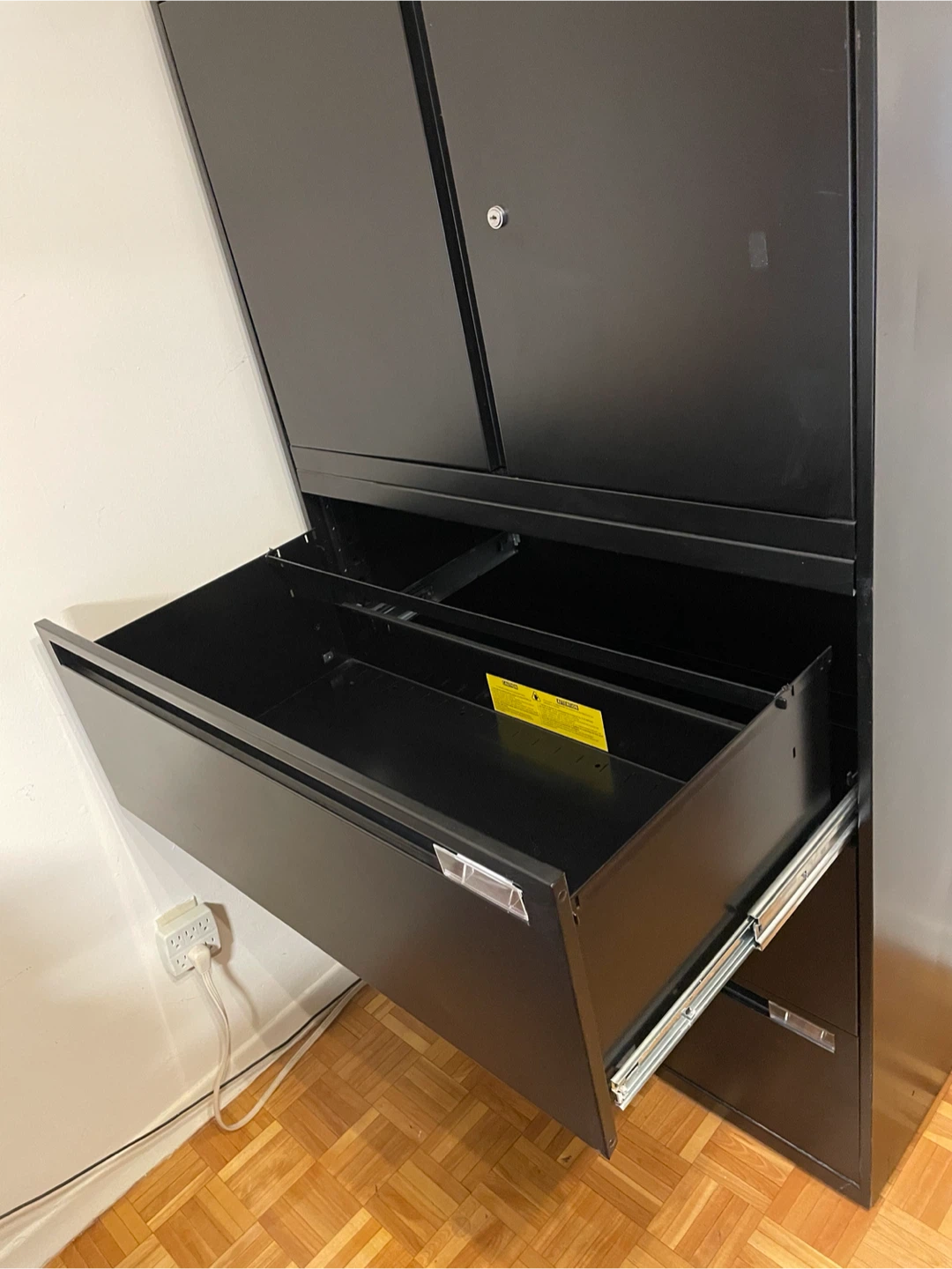 Steel 3-Drawer Lateral Filing Cabinet with Hutch - photo 3