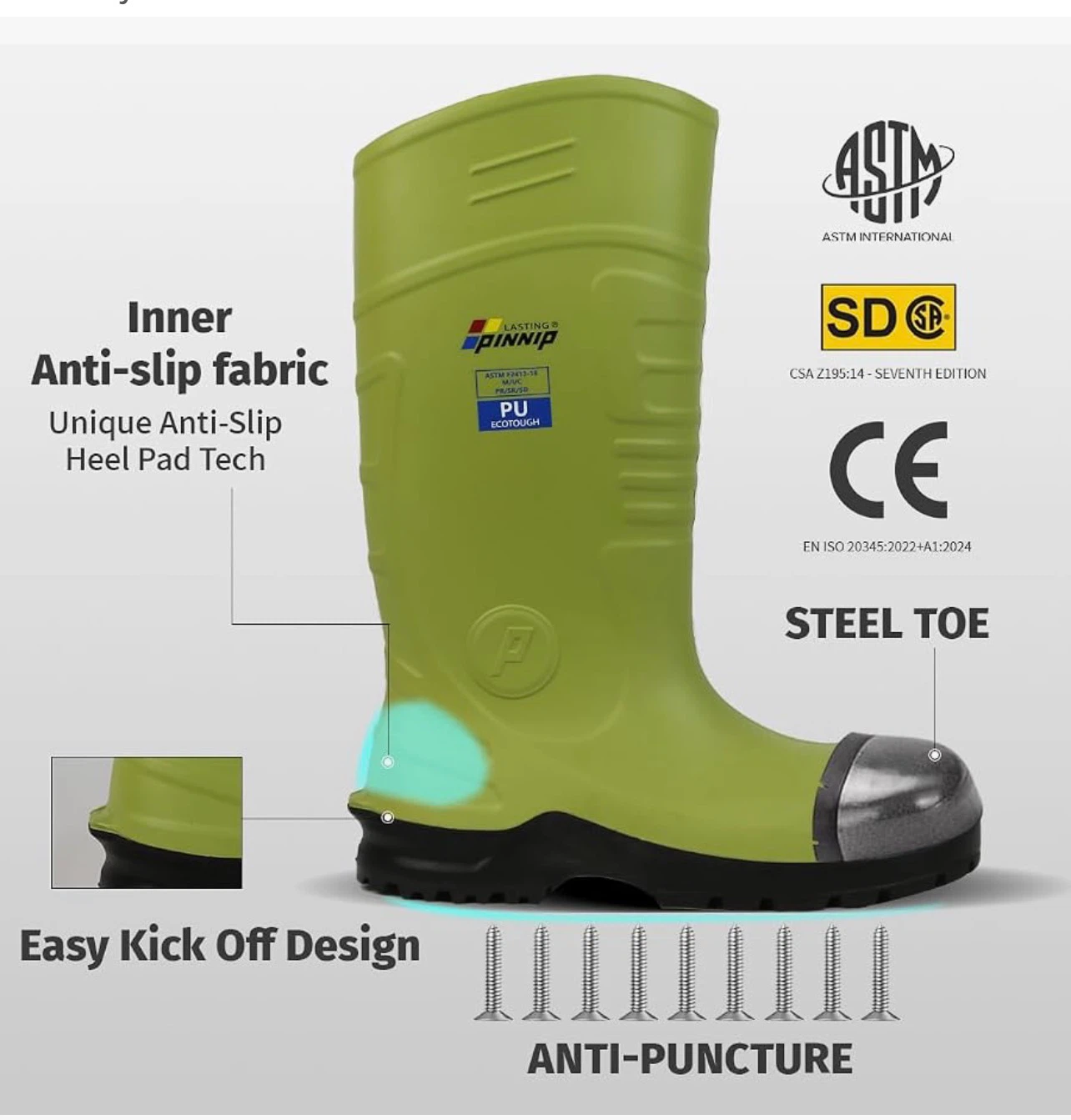 Lasting Pinnip Infinix Steel Toe Boots - W7/M5 - photo 2