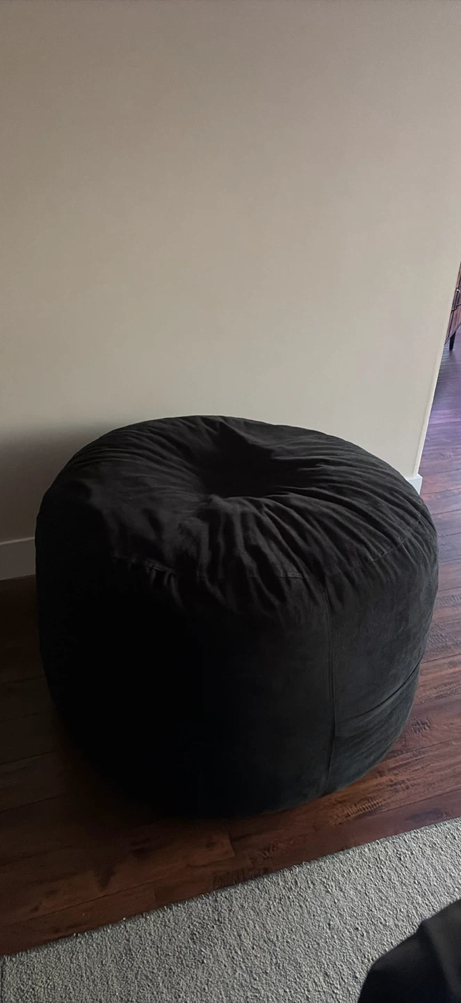 Black Suede Bean Bag Chair - photo 2