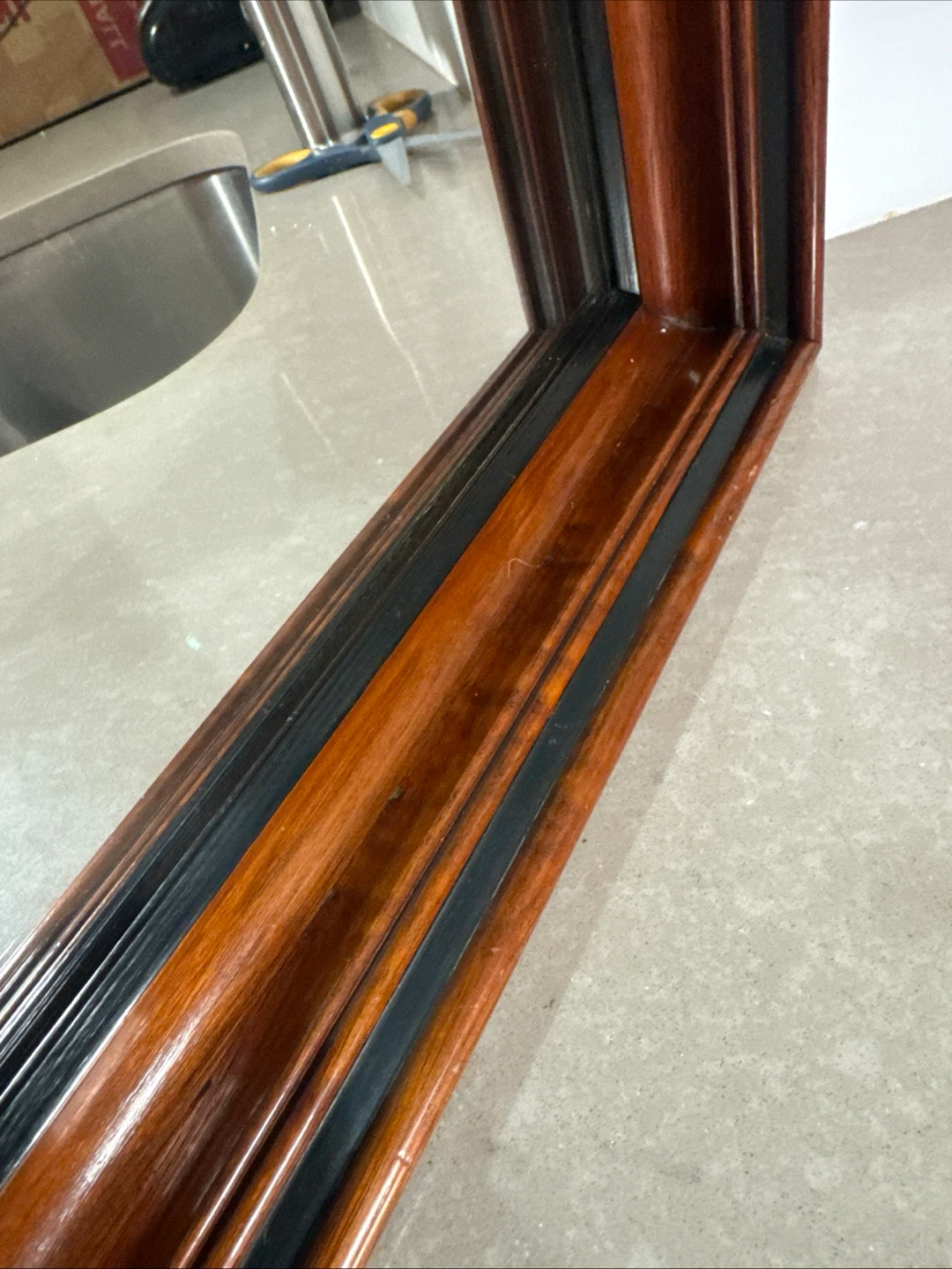 Vintage Wooden Wall Mirror 17”-15” - photo 2