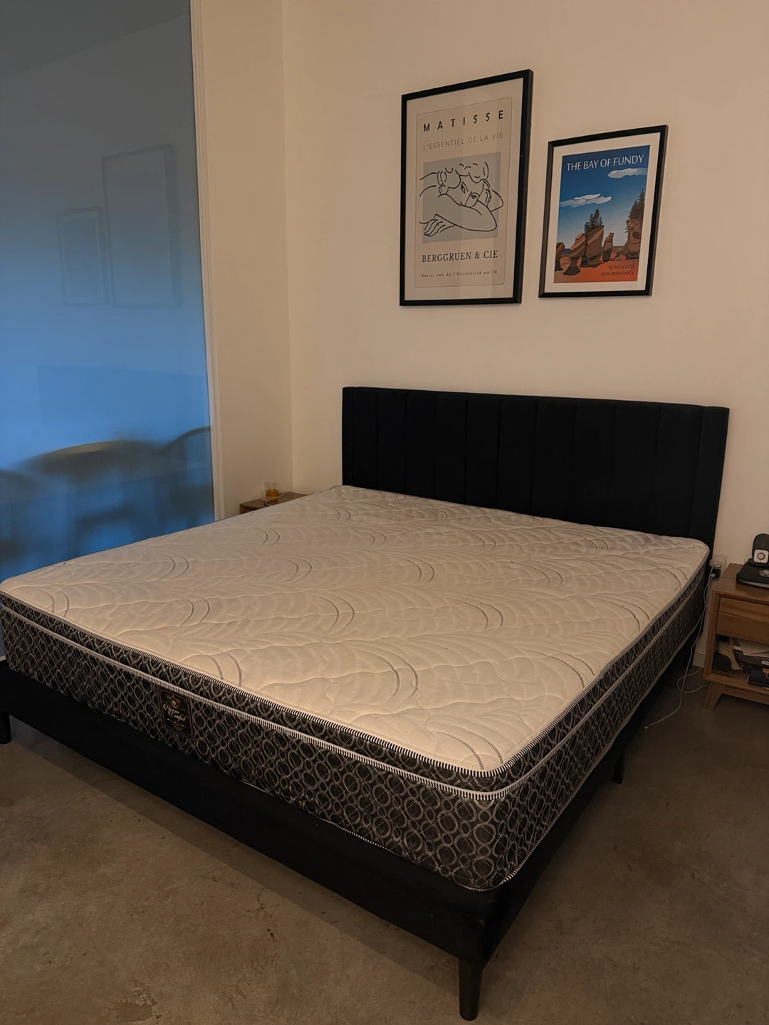 Black Upholstered King Bed Frame