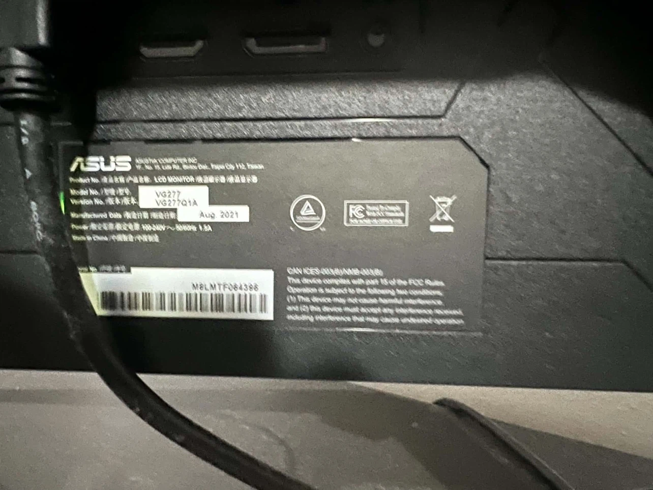 ASUS TUF Gaming VG277Q1A Monitor + IKEA Table - photo 3