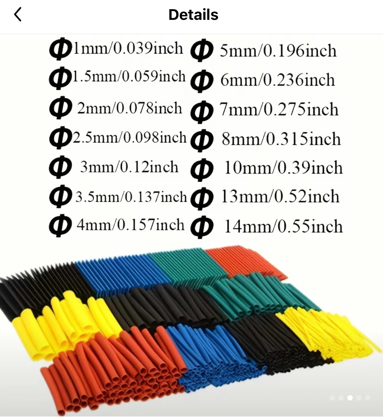 164 pcs heat shrinkable tube, shrink tube, new - photo 4