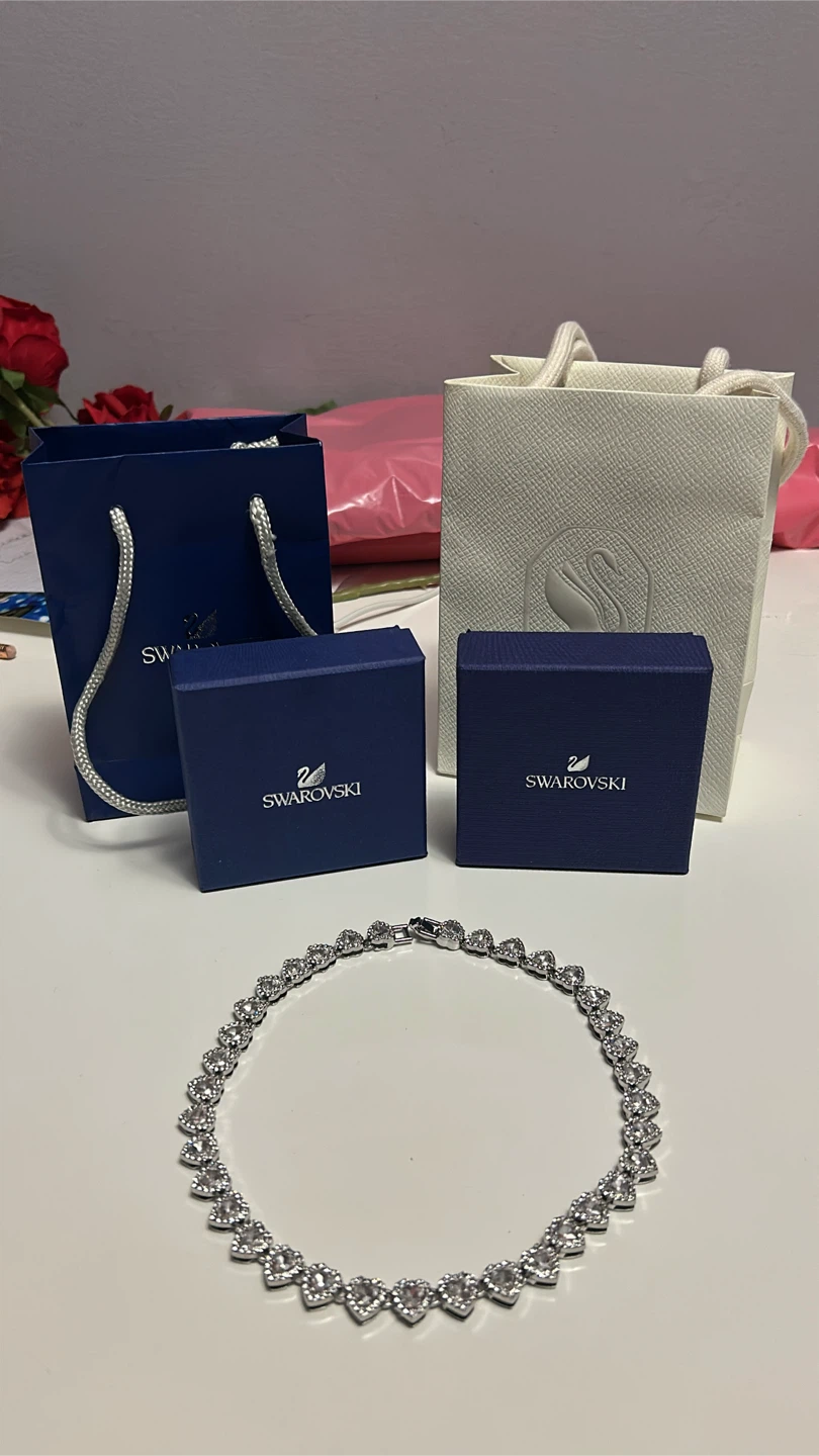 Swarovski Ariana Grande Tennis Heart Necklace