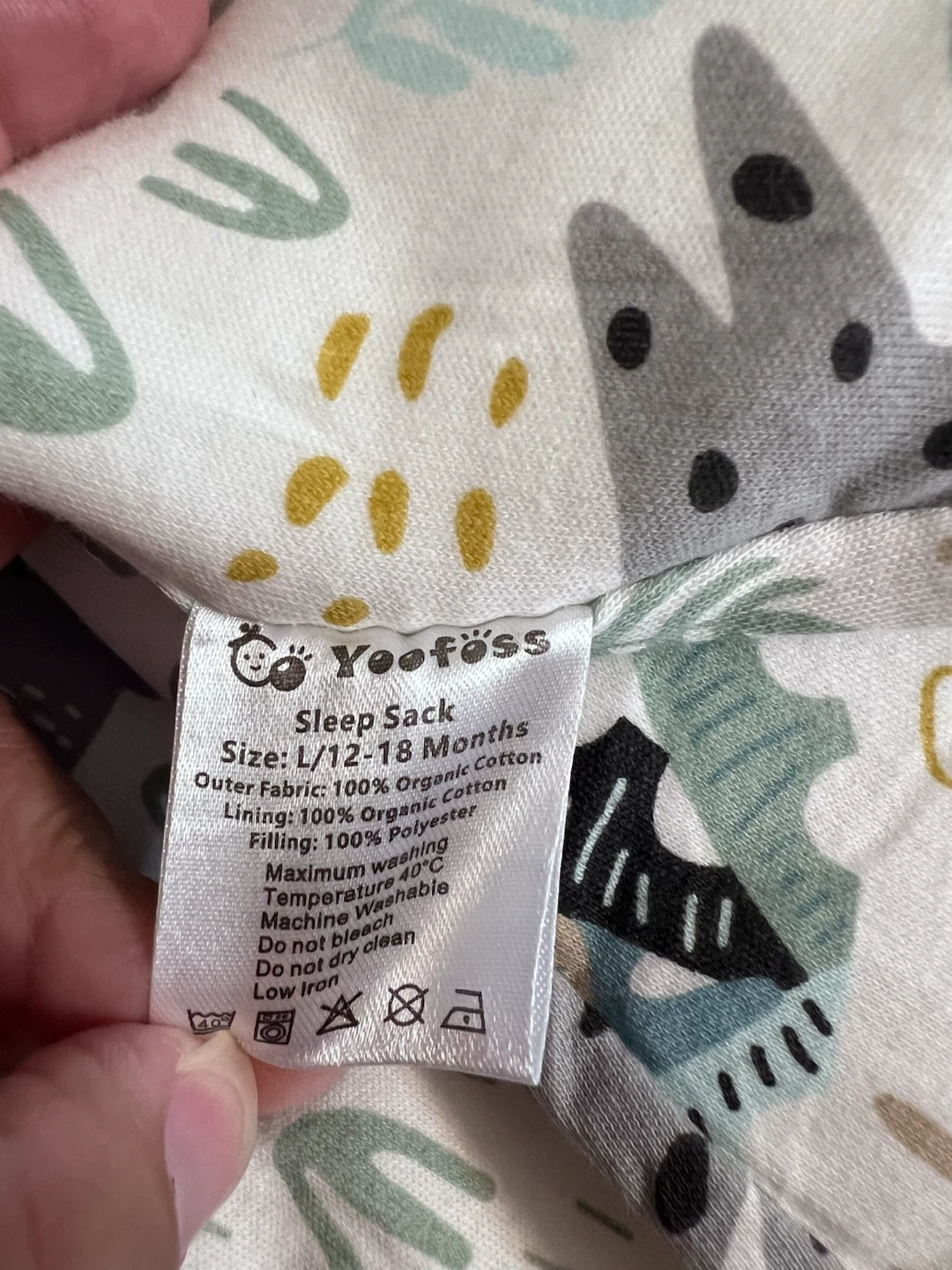 🦒 YooFoss Organic Cotton Baby Sleep Sack – 12–18 Months - photo 3